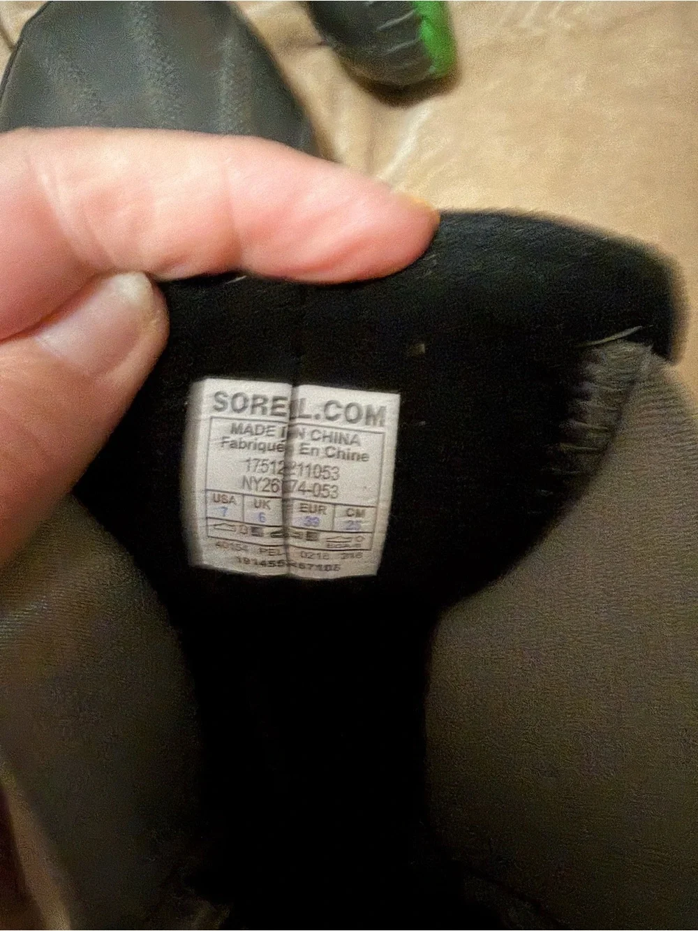 Sorel Cheyanne Gray and Black Winter Waterproof Rain Boots Women’s 7